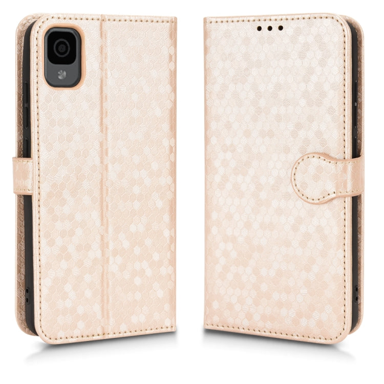 For TCL 30z T602DL Honeycomb Dot Texture Leather Phone Case