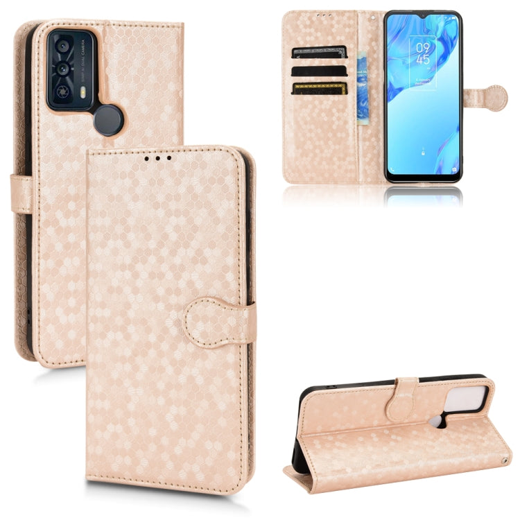 For TCL 20B Honeycomb Dot Texture Leather Phone Case