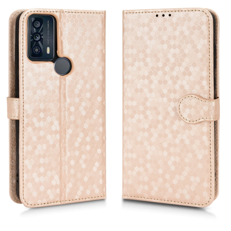 For TCL 20B Honeycomb Dot Texture Leather Phone Case