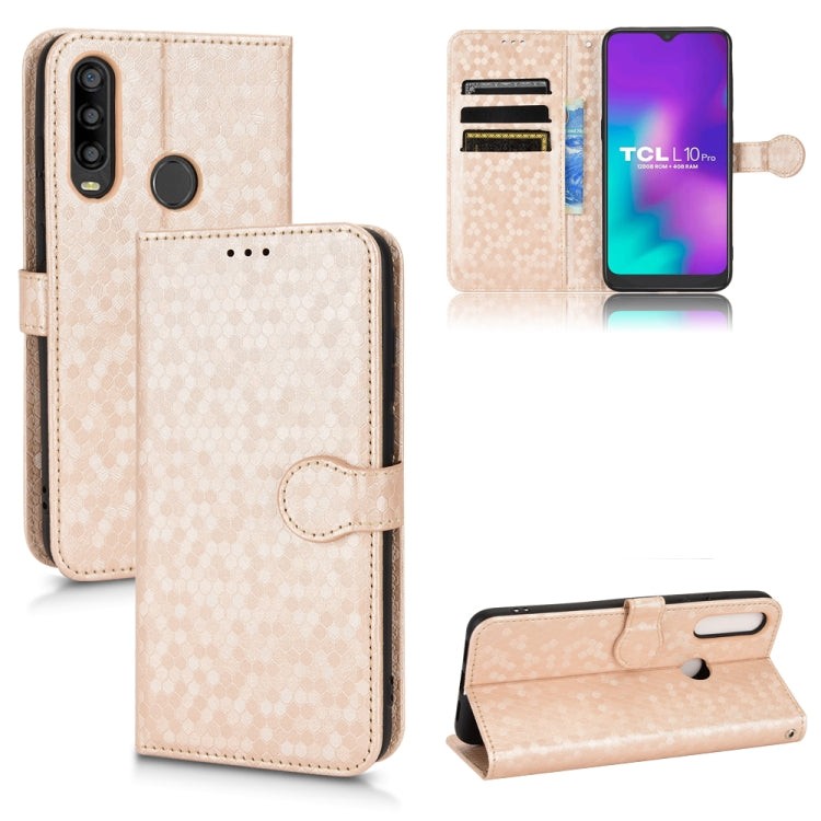 For TCL L10 Pro Honeycomb Dot Texture Leather Phone Case
