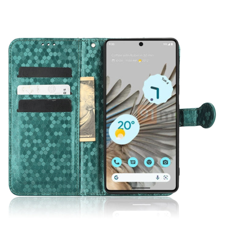 For Google Pixel 7 Honeycomb Dot Texture Leather Phone Case