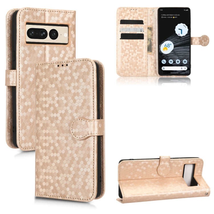 For Google Pixel 7 Pro Honeycomb Dot Texture Leather Phone Case
