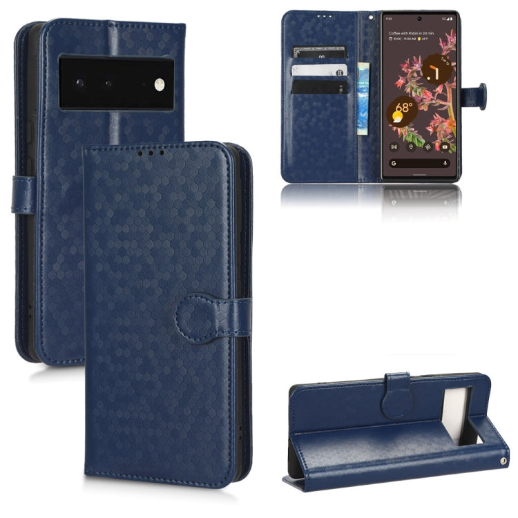 For Google Pixel 6 Honeycomb Dot Texture Leather Phone Case