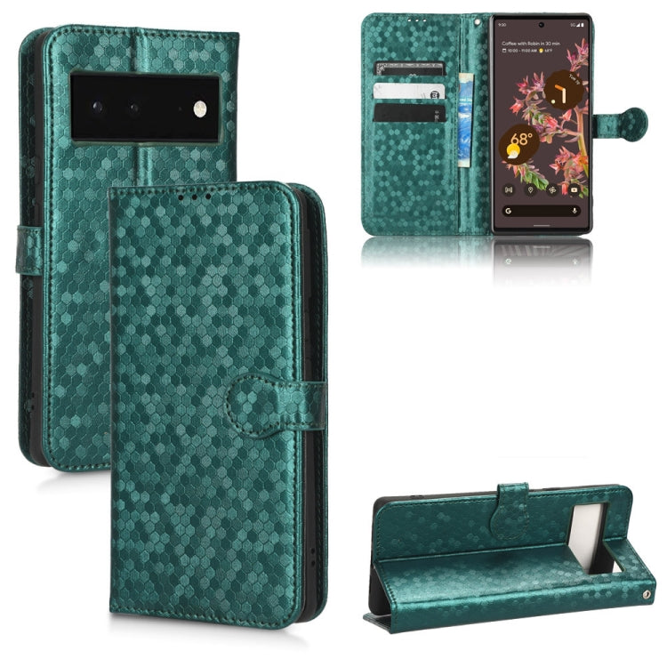 For Google Pixel 6 Honeycomb Dot Texture Leather Phone Case