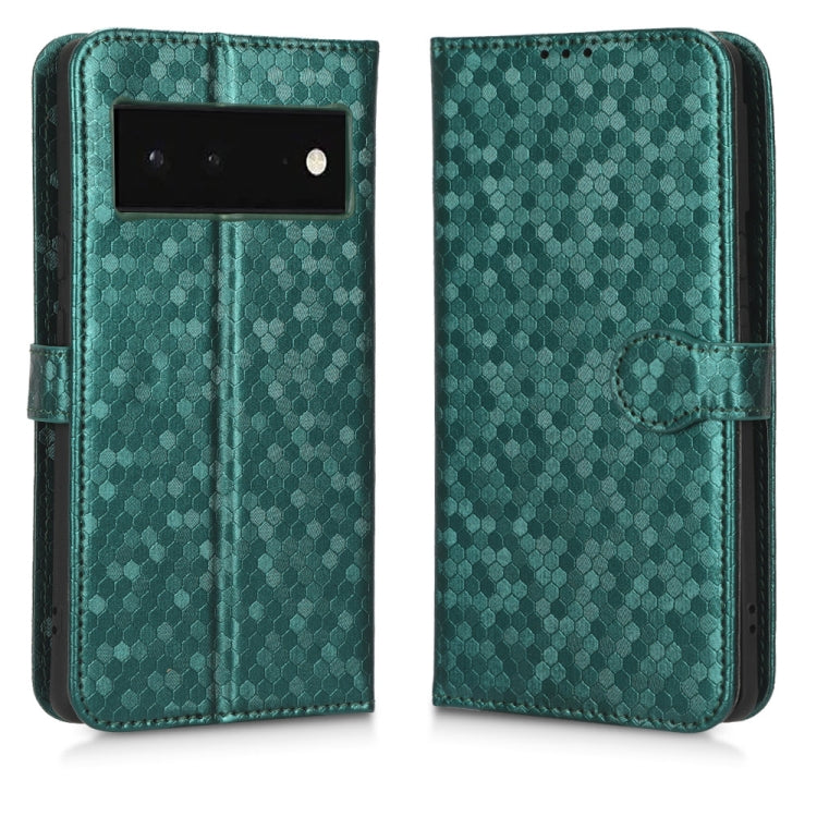 For Google Pixel 6 Honeycomb Dot Texture Leather Phone Case
