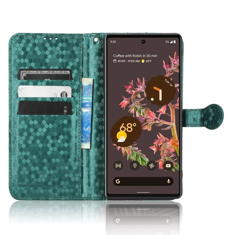 For Google Pixel 6 Honeycomb Dot Texture Leather Phone Case
