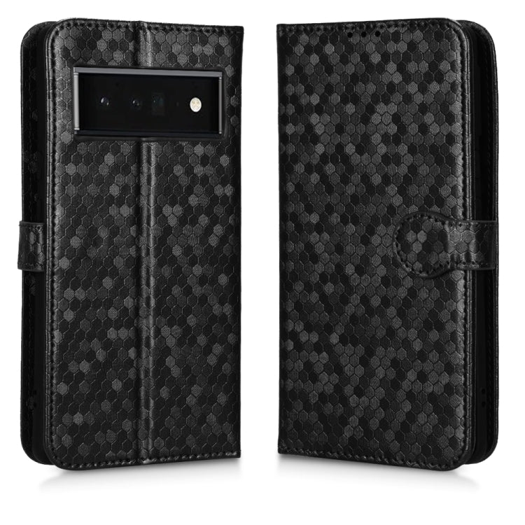 For Google Pixel 6 Pro Honeycomb Dot Texture Leather Phone Case