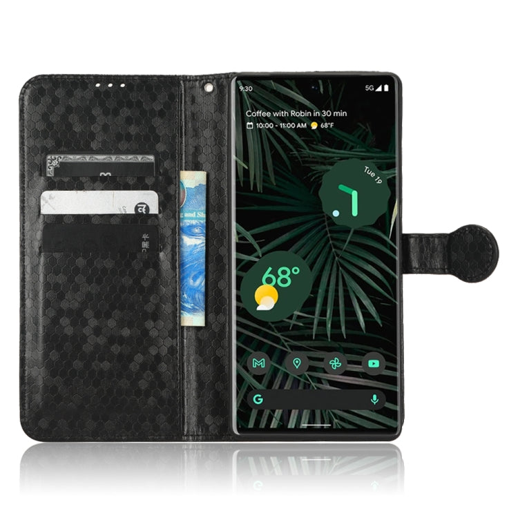 For Google Pixel 6 Pro Honeycomb Dot Texture Leather Phone Case