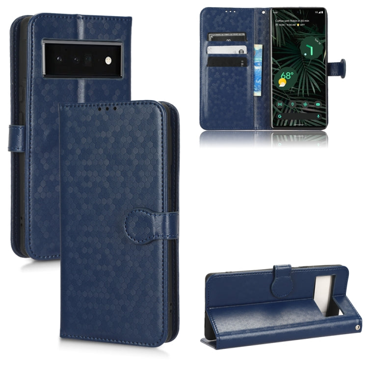 For Google Pixel 6 Pro Honeycomb Dot Texture Leather Phone Case