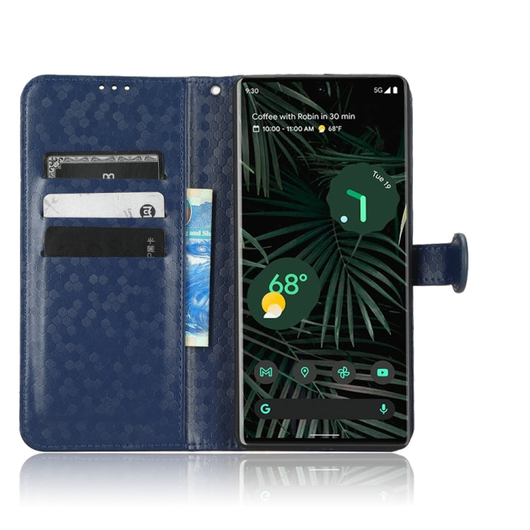 For Google Pixel 6 Pro Honeycomb Dot Texture Leather Phone Case