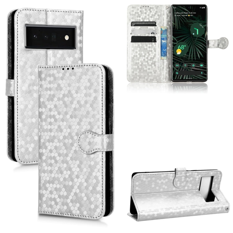 For Google Pixel 6 Pro Honeycomb Dot Texture Leather Phone Case