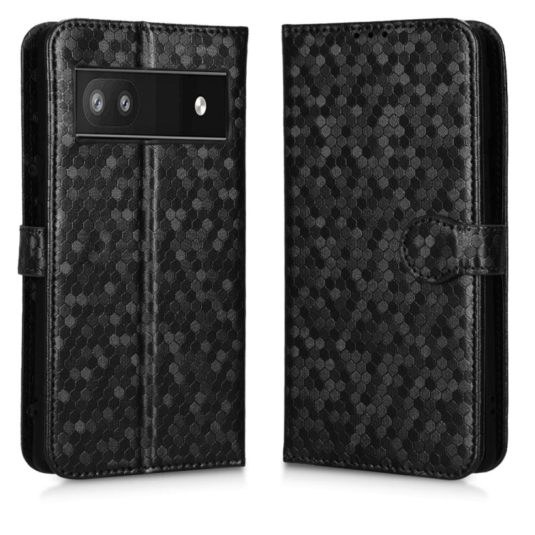 For Google Pixel 6a Honeycomb Dot Texture Leather Phone Case