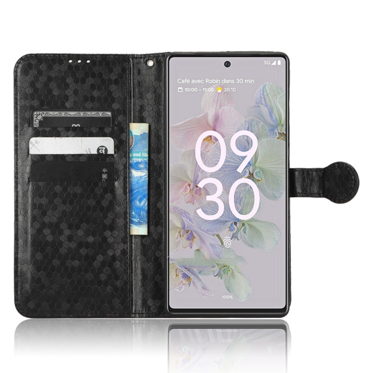 For Google Pixel 6a Honeycomb Dot Texture Leather Phone Case