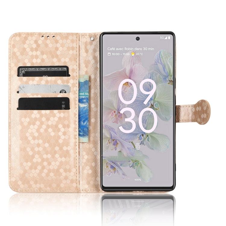For Google Pixel 6a Honeycomb Dot Texture Leather Phone Case