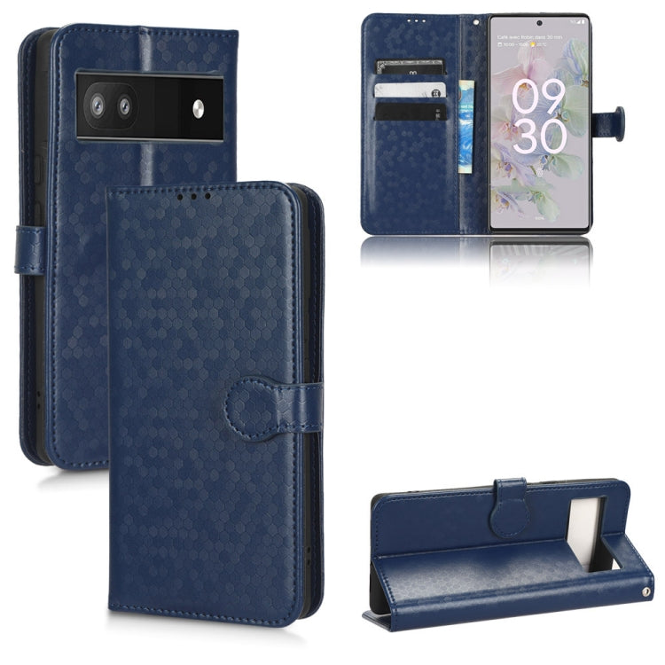 For Google Pixel 6a Honeycomb Dot Texture Leather Phone Case