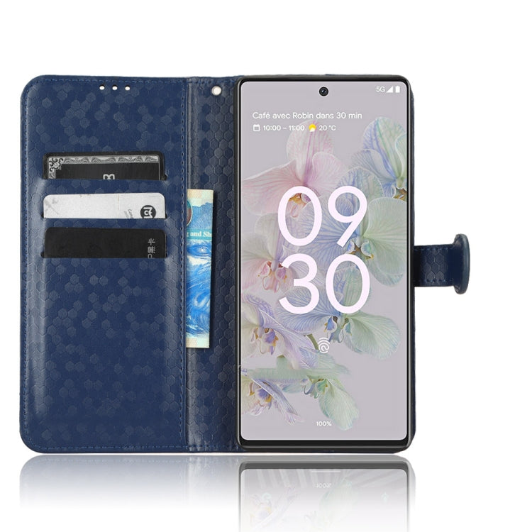 For Google Pixel 6a Honeycomb Dot Texture Leather Phone Case