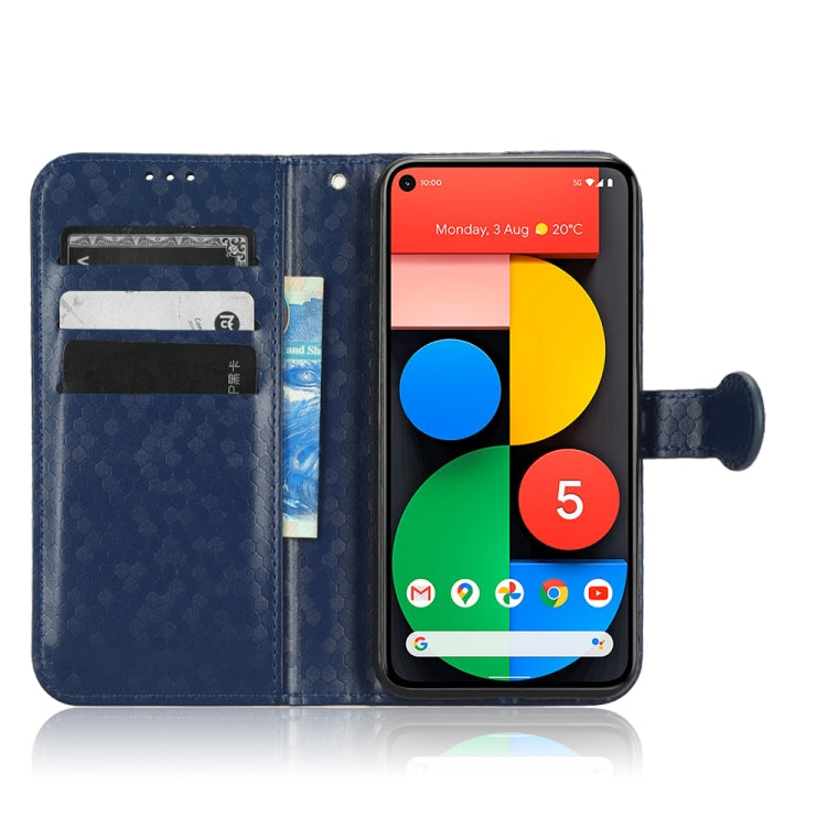 For Google Pixel 5 Honeycomb Dot Texture Leather Phone Case