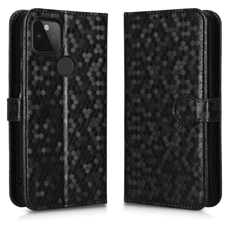 For Google Pixel 5a 5G Honeycomb Dot Texture Leather Phone Case
