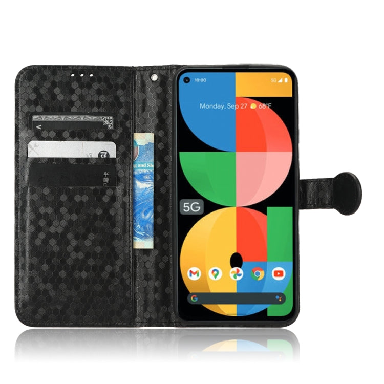 For Google Pixel 5a 5G Honeycomb Dot Texture Leather Phone Case
