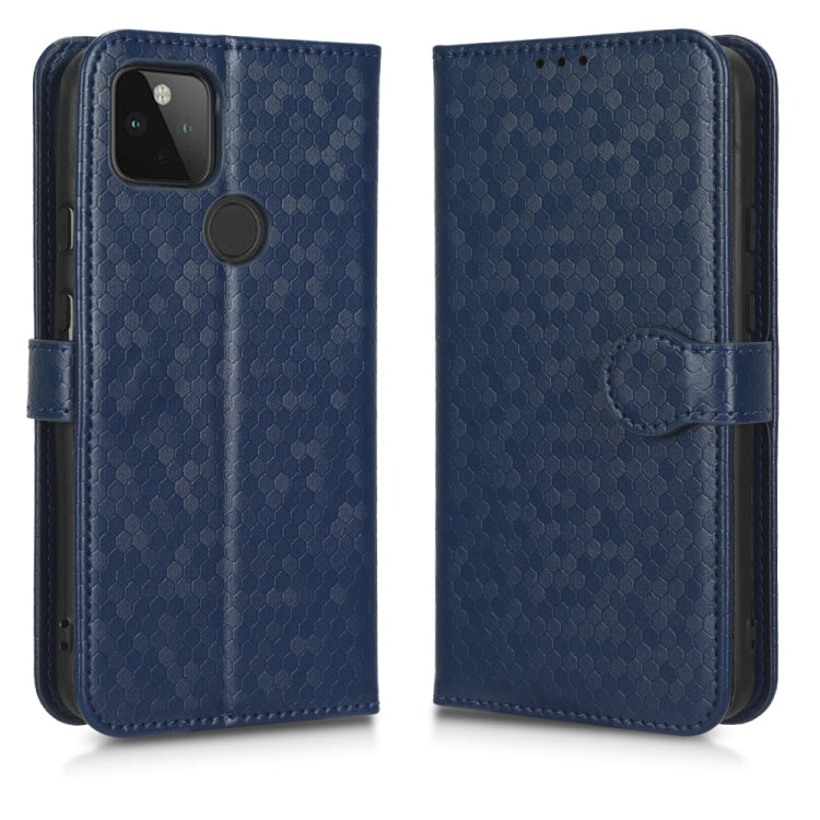 For Google Pixel 5a 5G Honeycomb Dot Texture Leather Phone Case