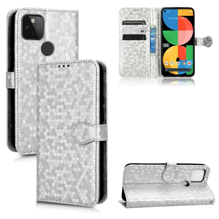 For Google Pixel 5a 5G Honeycomb Dot Texture Leather Phone Case