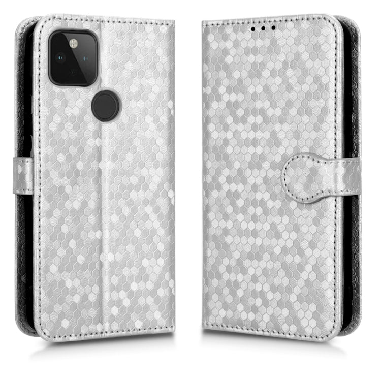 For Google Pixel 5a 5G Honeycomb Dot Texture Leather Phone Case
