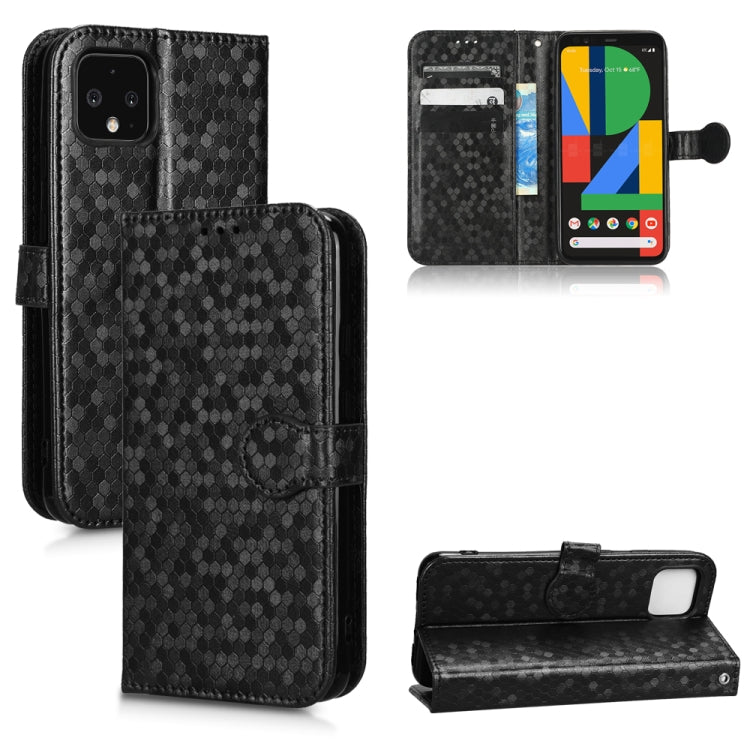 For Google Pixel 4 Honeycomb Dot Texture Leather Phone Case