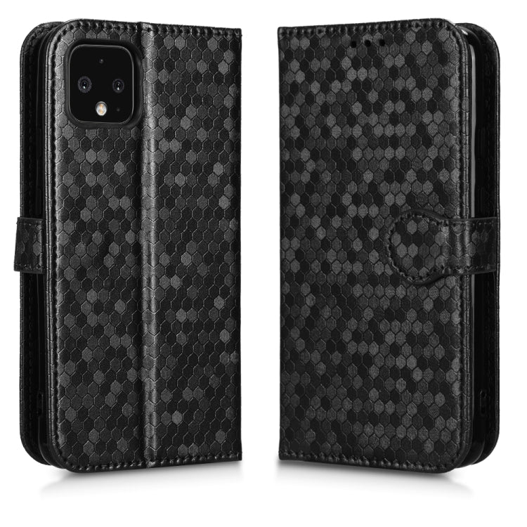 For Google Pixel 4 Honeycomb Dot Texture Leather Phone Case
