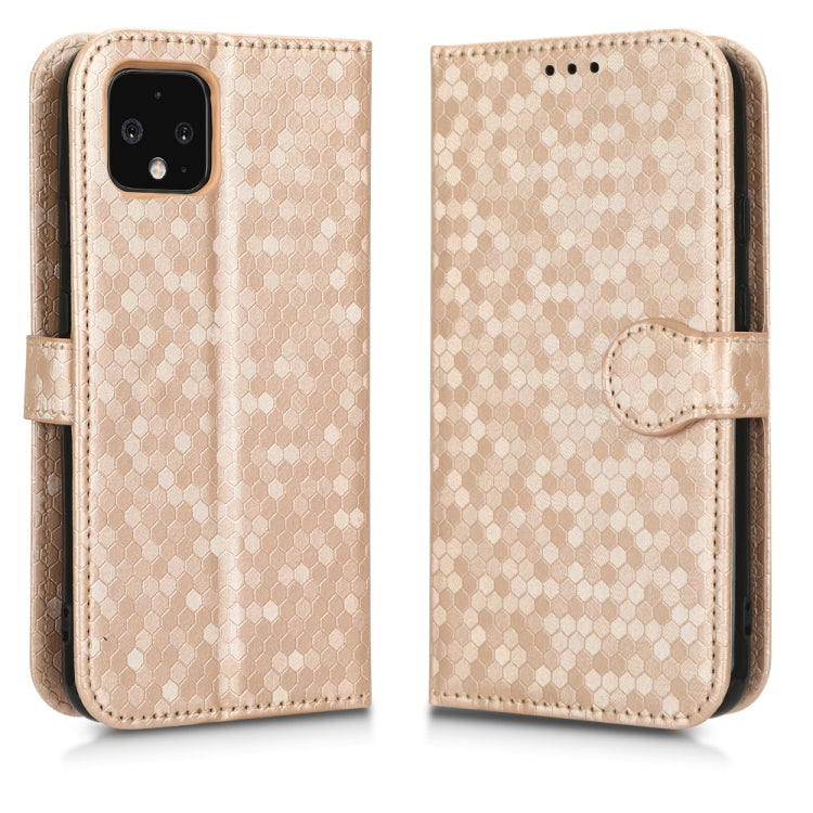 For Google Pixel 4 Honeycomb Dot Texture Leather Phone Case
