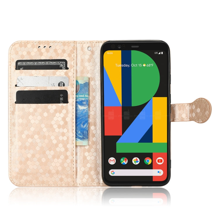For Google Pixel 4 XL Honeycomb Dot Texture Leather Phone Case