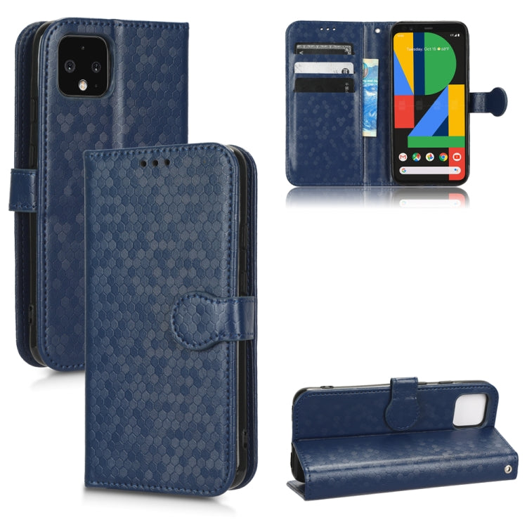 For Google Pixel 4 XL Honeycomb Dot Texture Leather Phone Case