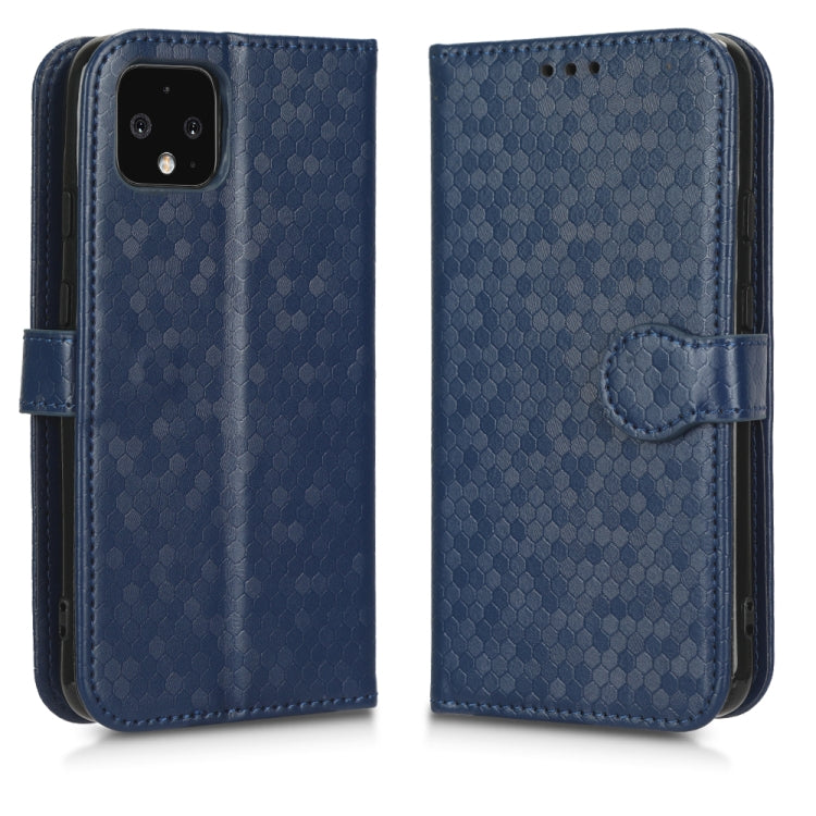 For Google Pixel 4 XL Honeycomb Dot Texture Leather Phone Case