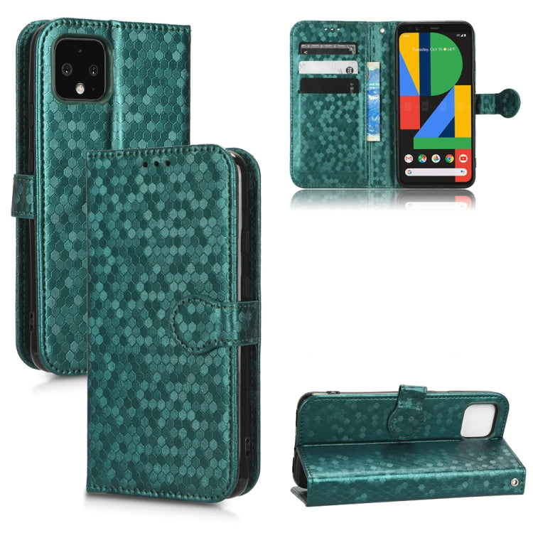 For Google Pixel 4 XL Honeycomb Dot Texture Leather Phone Case