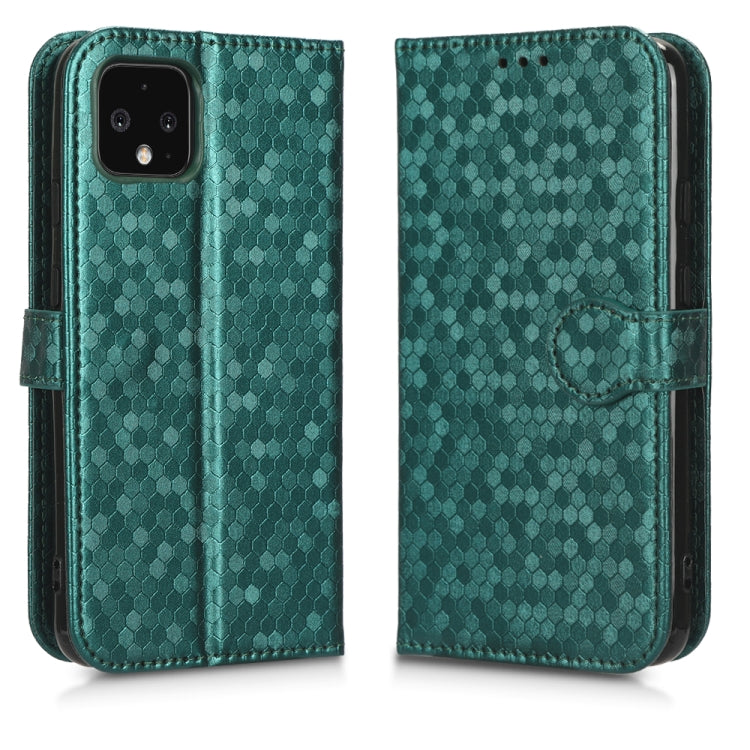 For Google Pixel 4 XL Honeycomb Dot Texture Leather Phone Case