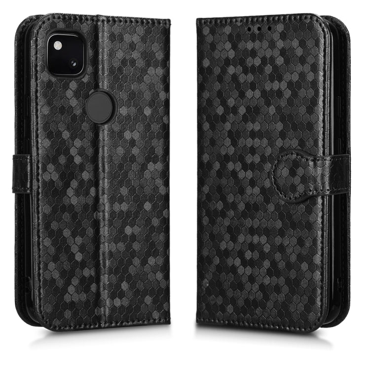For Google Pixel 4a Honeycomb Dot Texture Leather Phone Case