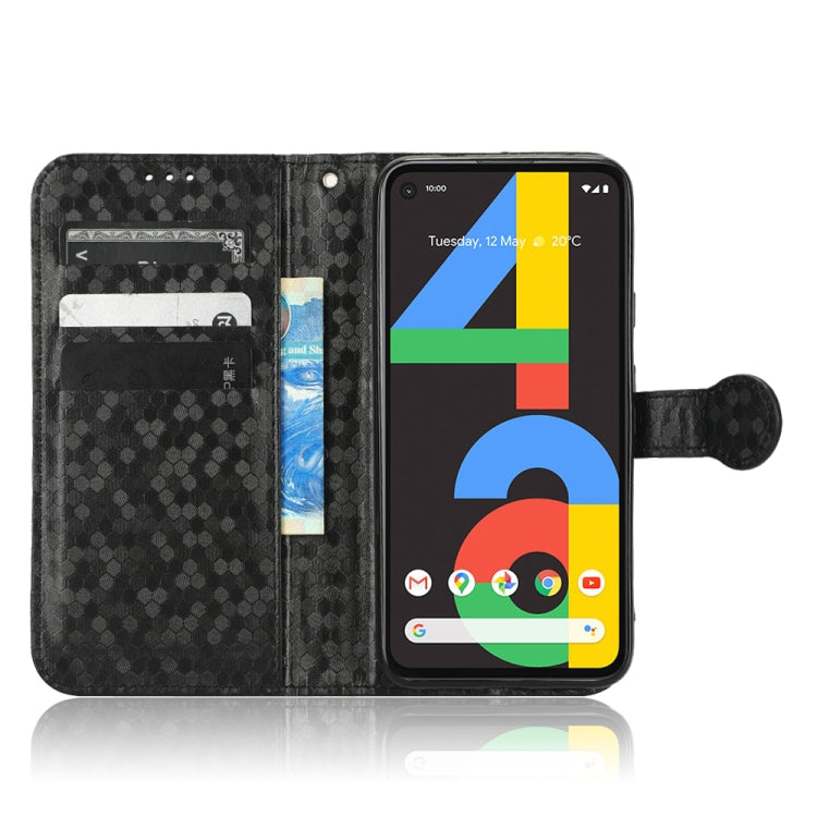 For Google Pixel 4a Honeycomb Dot Texture Leather Phone Case