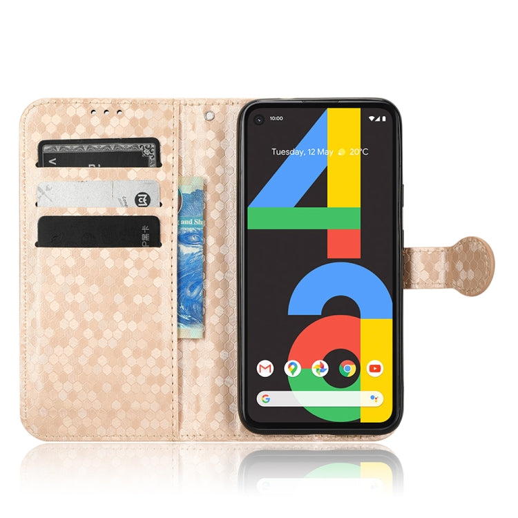 For Google Pixel 4a Honeycomb Dot Texture Leather Phone Case