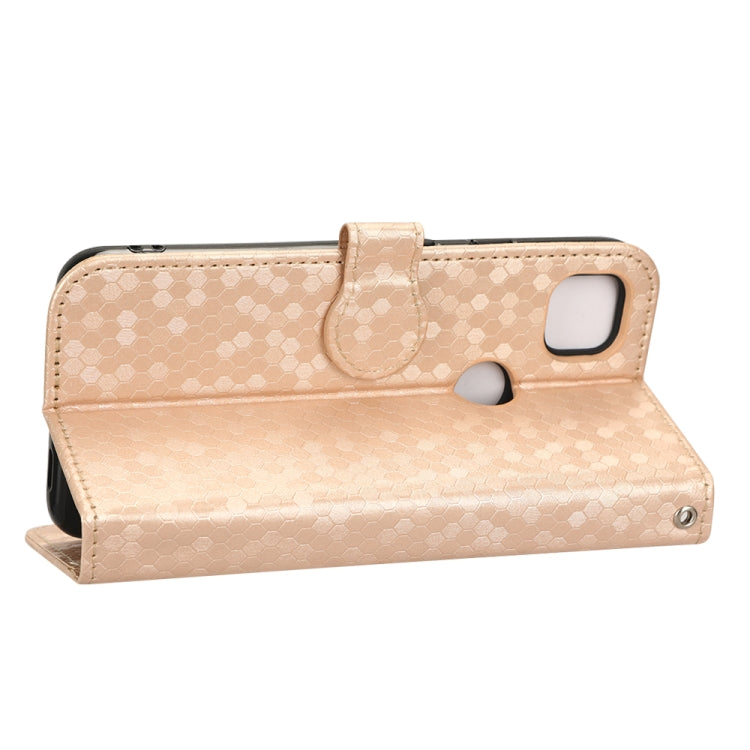 For Google Pixel 4a Honeycomb Dot Texture Leather Phone Case