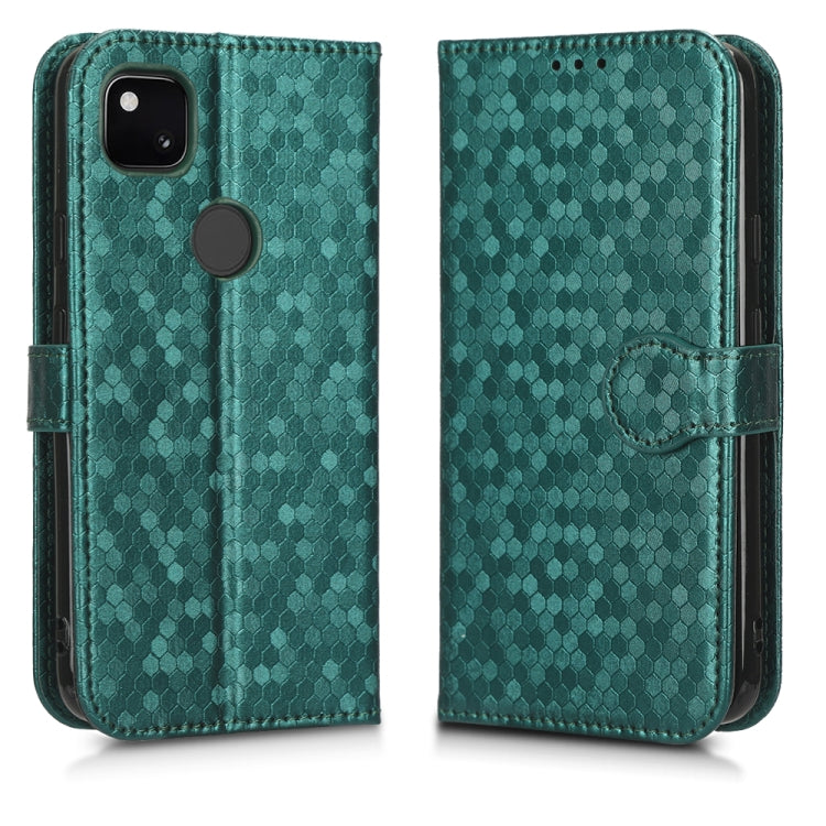 For Google Pixel 4a Honeycomb Dot Texture Leather Phone Case