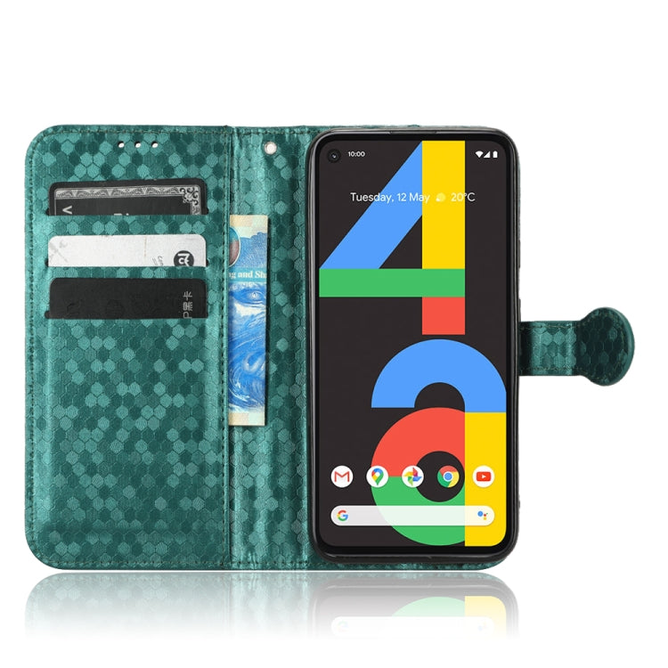 For Google Pixel 4a Honeycomb Dot Texture Leather Phone Case