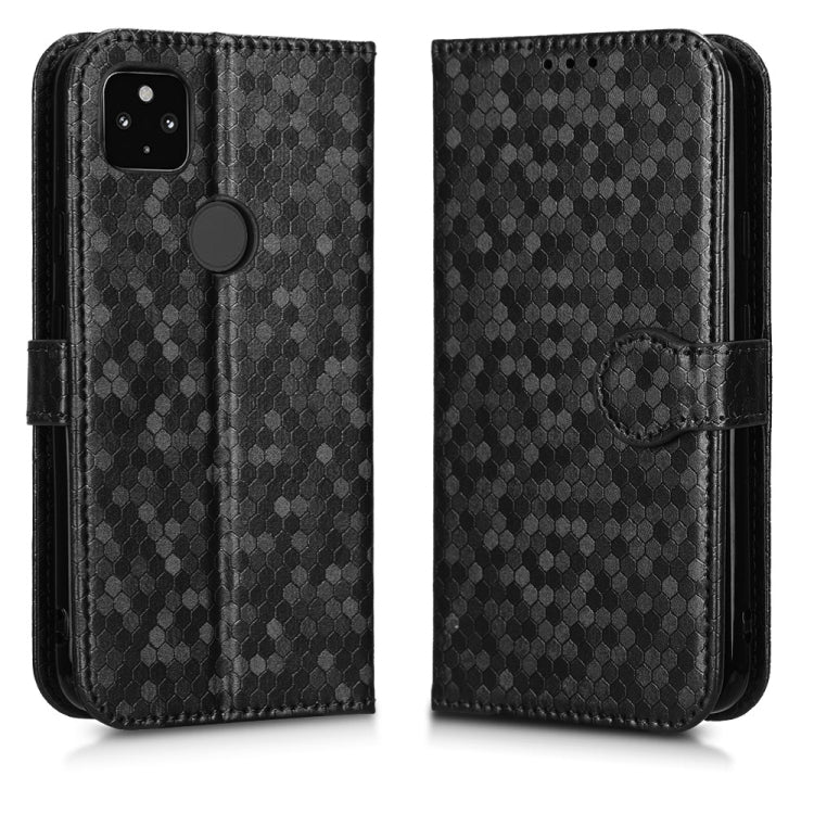 For Google Pixel 4a 5G Honeycomb Dot Texture Leather Phone Case