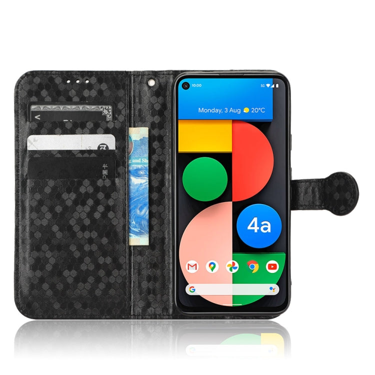 For Google Pixel 4a 5G Honeycomb Dot Texture Leather Phone Case