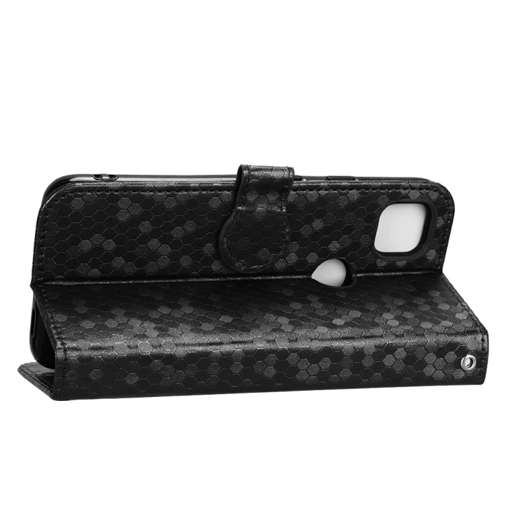 For Google Pixel 4a 5G Honeycomb Dot Texture Leather Phone Case