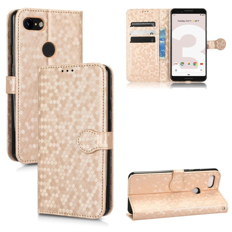 For Google Pixel 3 XL Lite / Pixel 3a XL Honeycomb Dot Texture Leather Phone Case