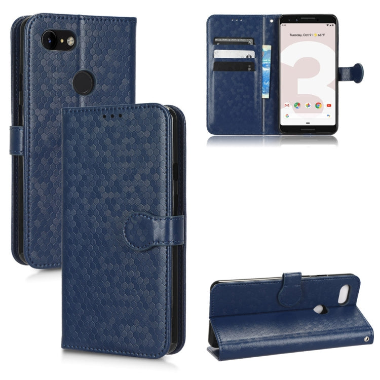 For Google Pixel 3 XL Lite / Pixel 3a XL Honeycomb Dot Texture Leather Phone Case