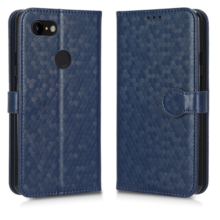 For Google Pixel 3 XL Lite / Pixel 3a XL Honeycomb Dot Texture Leather Phone Case
