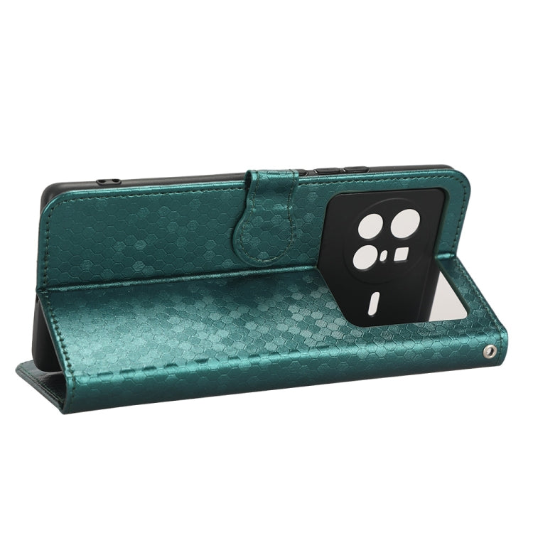 For vivo X80 Honeycomb Dot Texture Leather Phone Case