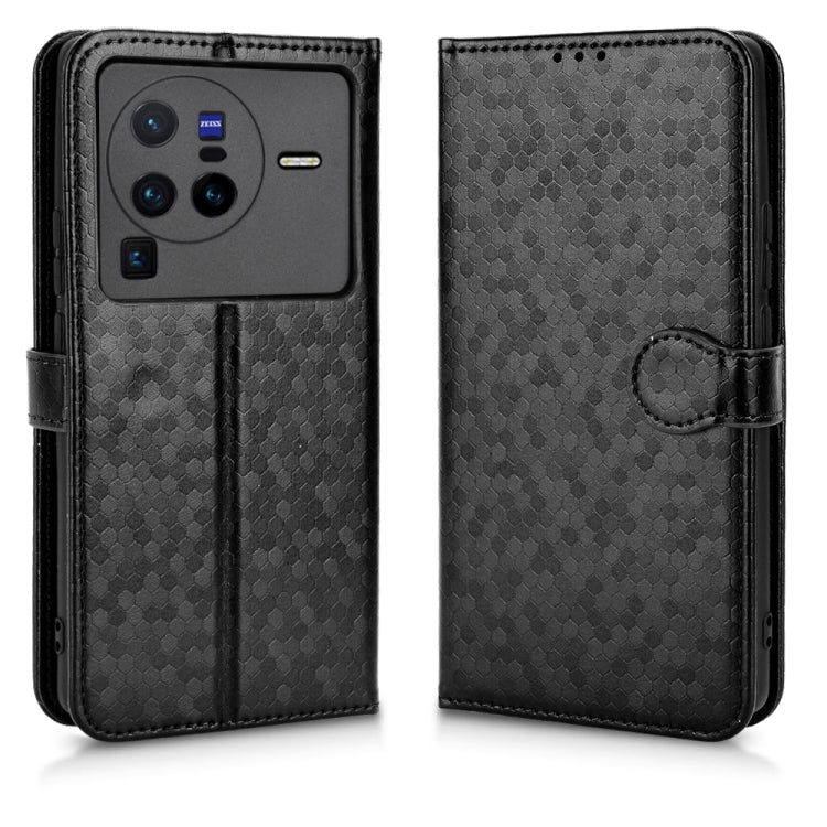 For vivo X80 Pro Honeycomb Dot Texture Leather Phone Case