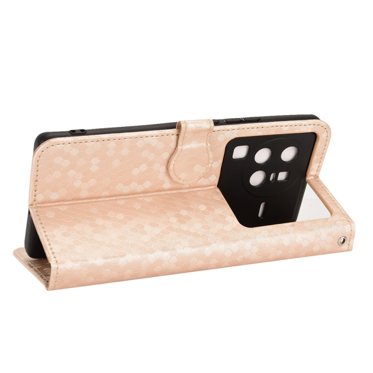 For vivo X80 Pro Honeycomb Dot Texture Leather Phone Case