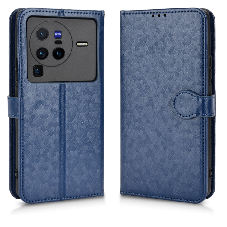 For vivo X80 Pro Honeycomb Dot Texture Leather Phone Case